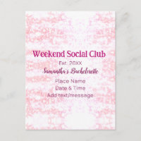 club social del fin de semana rosa brillo despedid