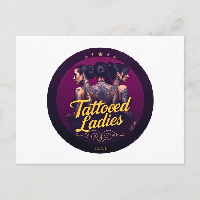 Postal Club Tattooed Ladies, Purple (Anverso)