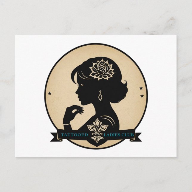 Postal Club Tattooed Ladies: Silhouette Lady (Anverso)
