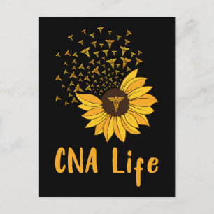 Postal CNA Life Sunflower Orgulloso CNA Enfermera