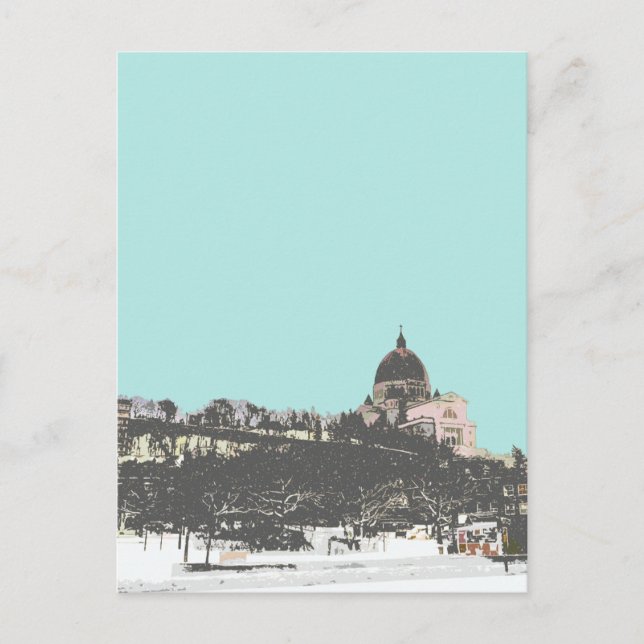 Postal Cô te-des-Neiges y Oratoire Saint-Joseph (Anverso)