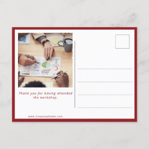 Postal Coach de vida Gracias Participante en el Taller