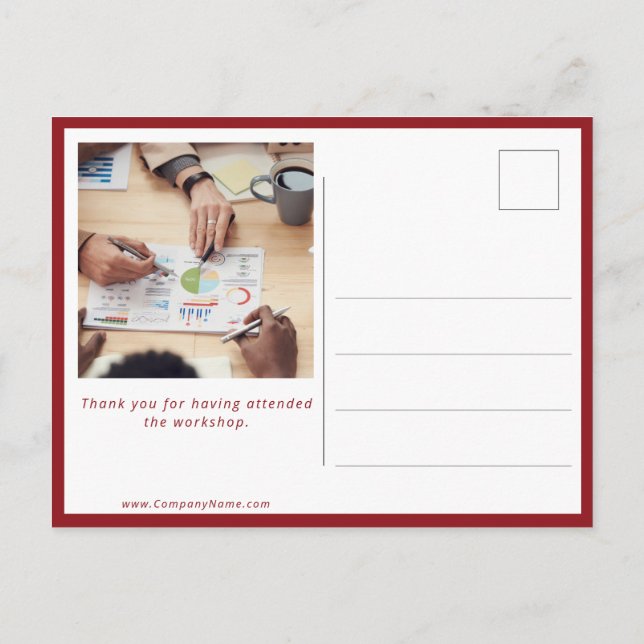 Postal Coach de vida Gracias Participante en el Taller (Reverso)