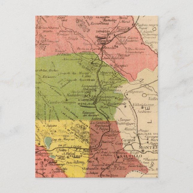 Postal Coahuila, México (Anverso)