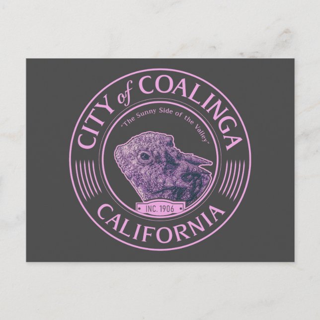 POSTAL COALINGA FRESNO CALIFORNIA - LIZARRA DE COCINA (Anverso)