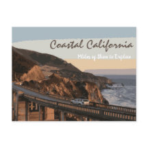 Postal Coastal California Miles Shore