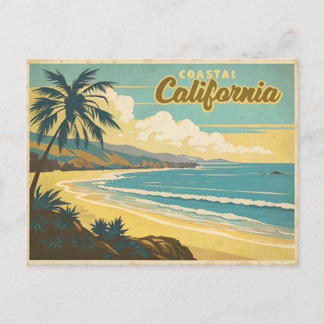 Postal Coastal California Vintage (Anverso)
