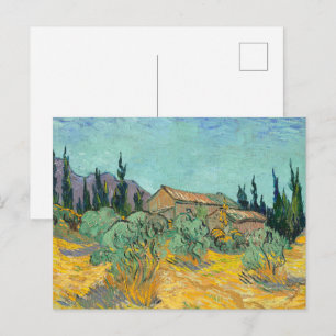 Postal Cobertizos de madera de Van Gogh Arte de paisaje a
