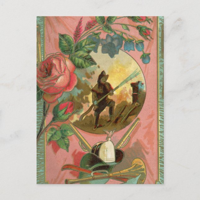 Postal Cobertura de bomberos de bomberos de la época de 1 (Anverso)