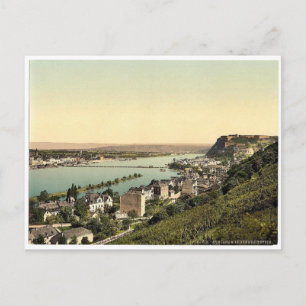 Postal Coblenz y Ehrenbreitstein, Rin, Alemania