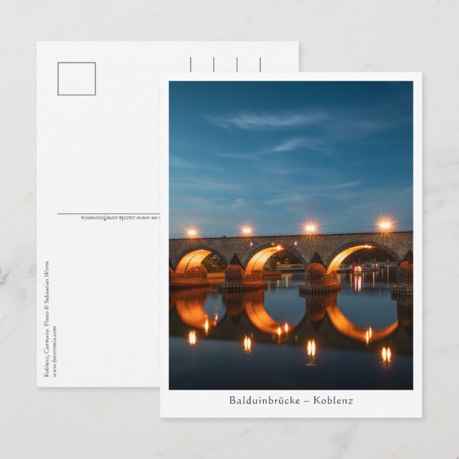 Postal Coblenza Alemania (Anverso / Reverso)