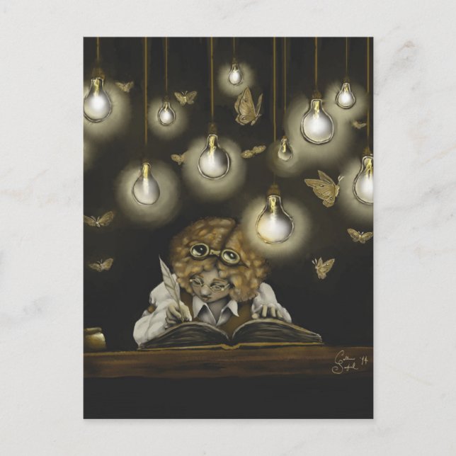 Postal cobrable de la "iluminación" (Anverso)