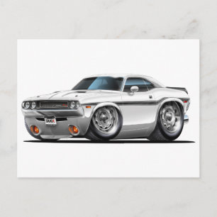 Postal Coche blanco Challenger 1970-72