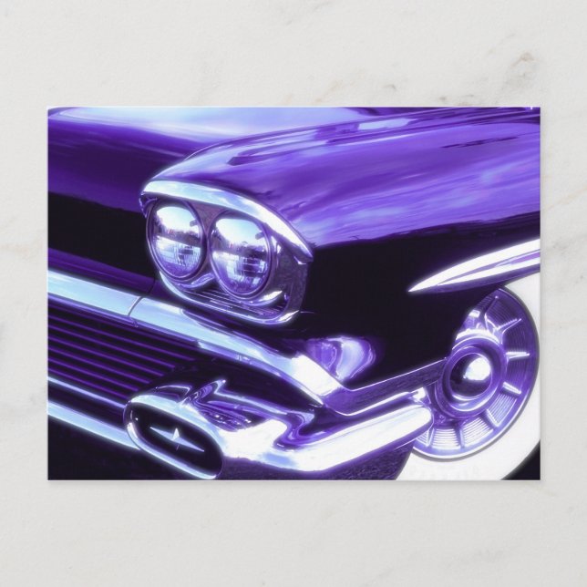 Postal Coche clásico: Chevrolet de 1958 (Anverso)