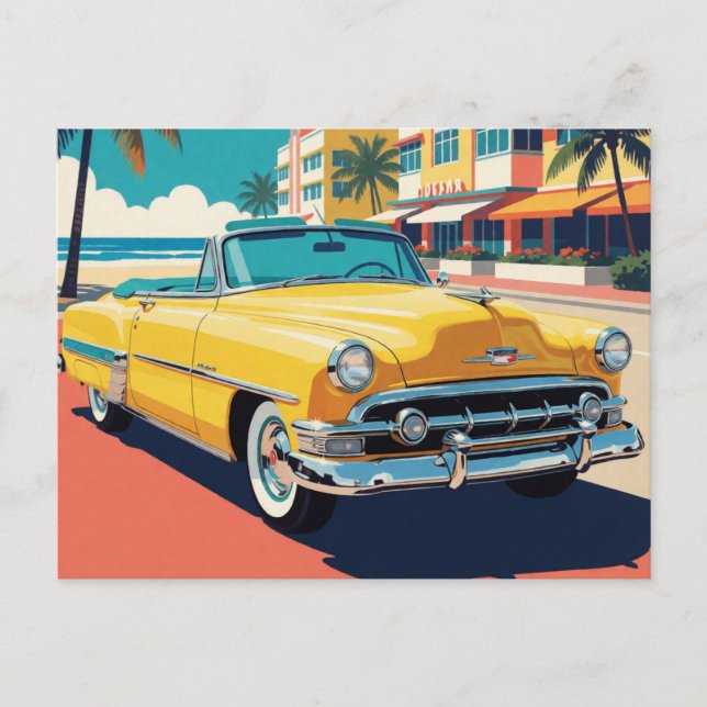 Postal Coche clásico Florida Sunshine (Anverso)