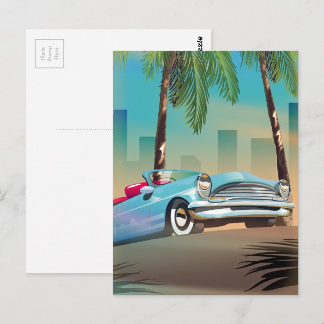 Postal Coche Clásico Retro (Anverso / Reverso)