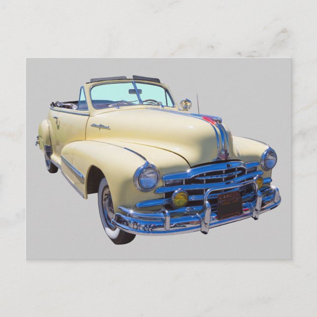 Postal Coche convertible Pontiac Silver Streak de 1948 (Anverso)
