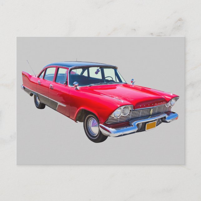 Postal Coche de antigüedades clásicas Plymouth Savoy de 1 (Anverso)