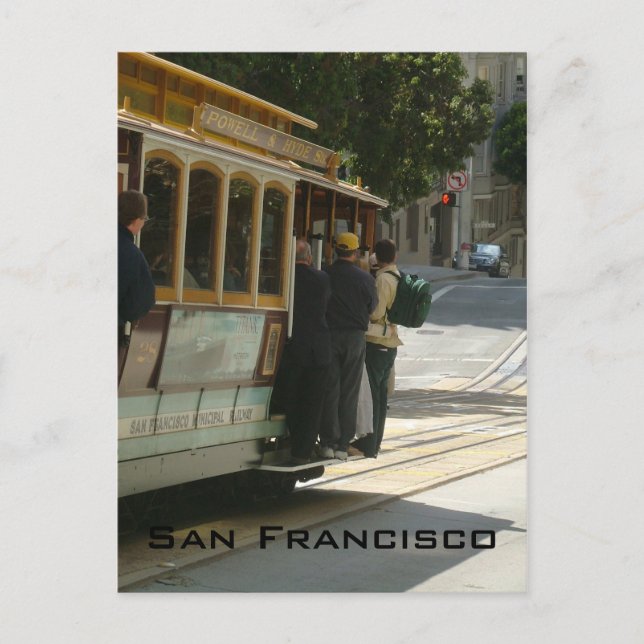 Postal Coche de cable (Anverso)