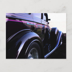 Postal coche de carreras