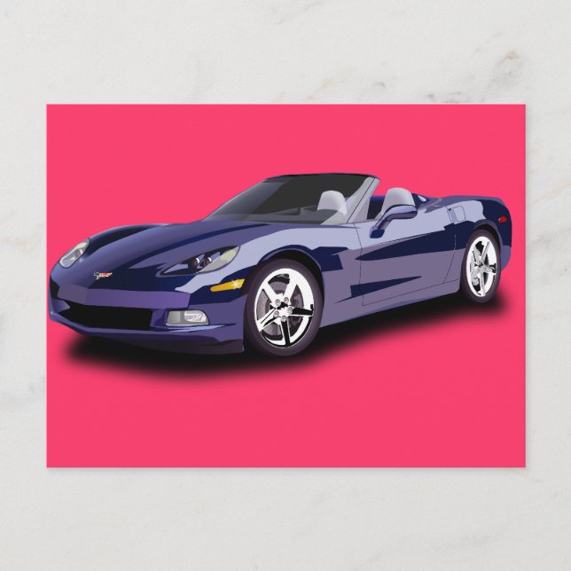 Postal Coche de Carreras caliente (Anverso)