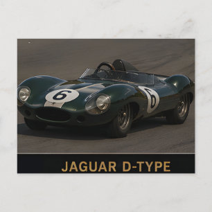 Postal Coche de carreras Jaguar D-Type Classic British Le