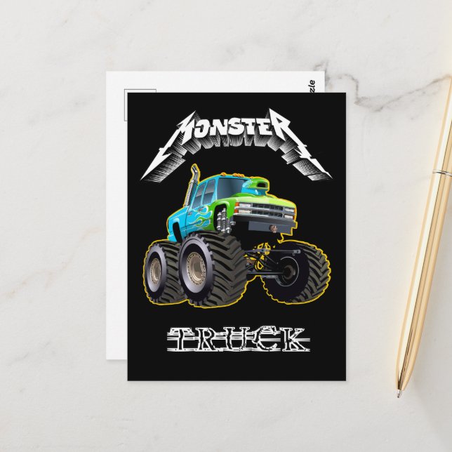 Postal coche de dibujos animados (Anverso/Reverso In Situ)
