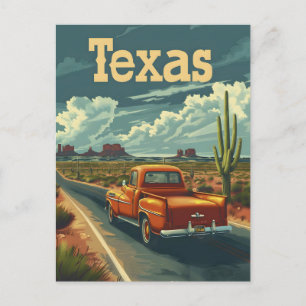 Postal Coche de época del desierto de Texas