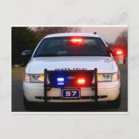 COCHE DE LA POLICÍA - todo iluminado