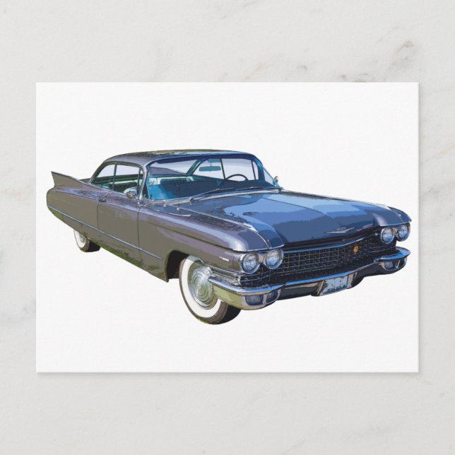 Postal Coche de lujo Cadillac 1960 (Anverso)