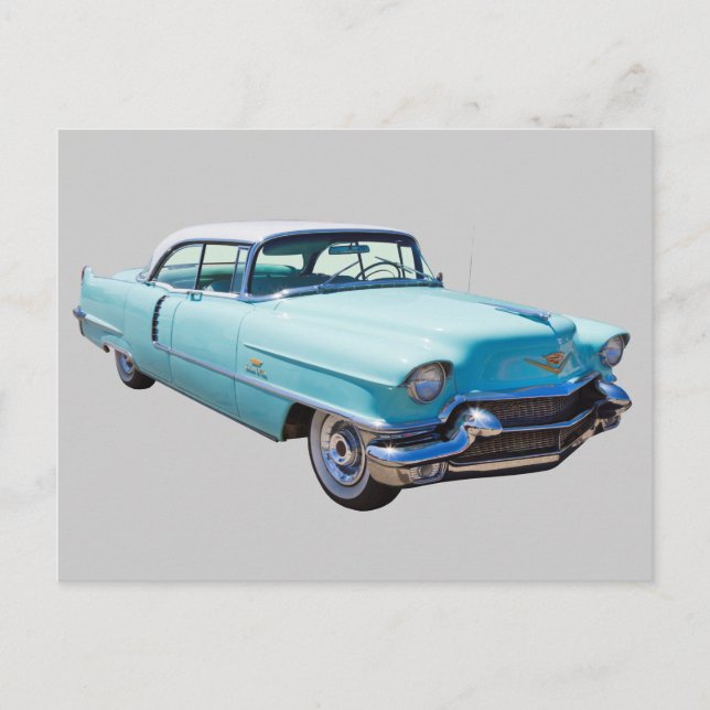 Postal Coche de lujo Sedan Deville Cadillac 1956 (Anverso)