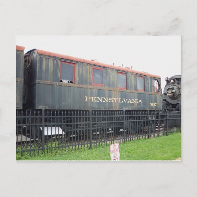 Postal Coche de pasajeros, ferrocarril de Stasburg (Anverso)