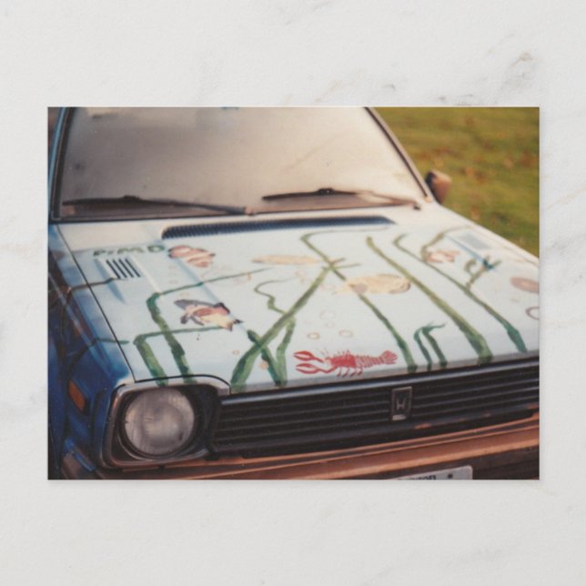 Postal Coche de pescado (borroso, lo siento) (Anverso)