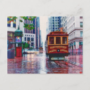 Postal Coche del tranvía de San Francisco por Shawna Mac