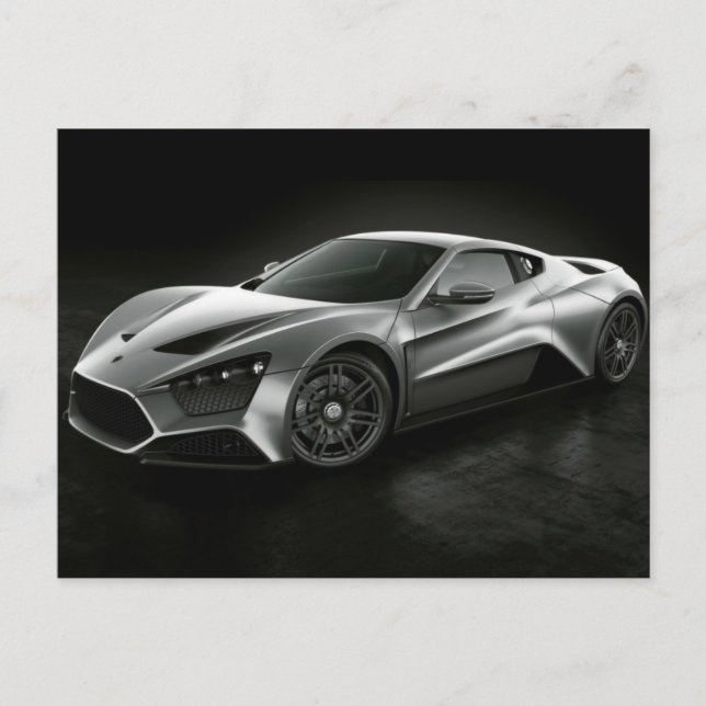 Postal Coche deportivo (Anverso)