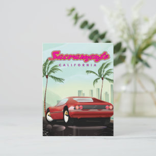 Postal coche deportivo Sacramento California