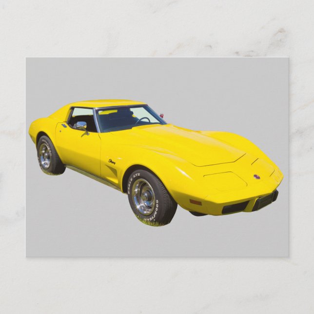 Postal Coche deportivo Stingray Corvette 1975 (Anverso)