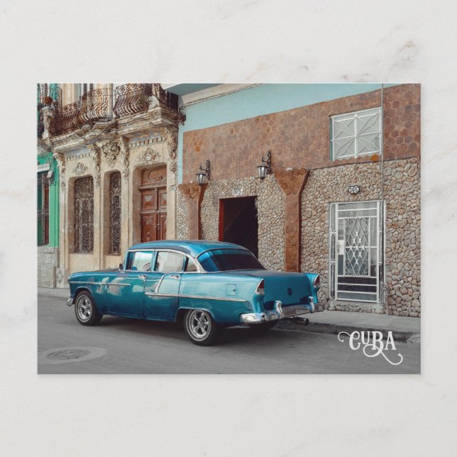 Postal Coche Havana CUBA (Anverso)