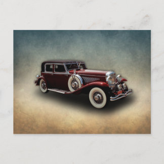 Postal Coche modelo de la obra clásica de Duesenberg