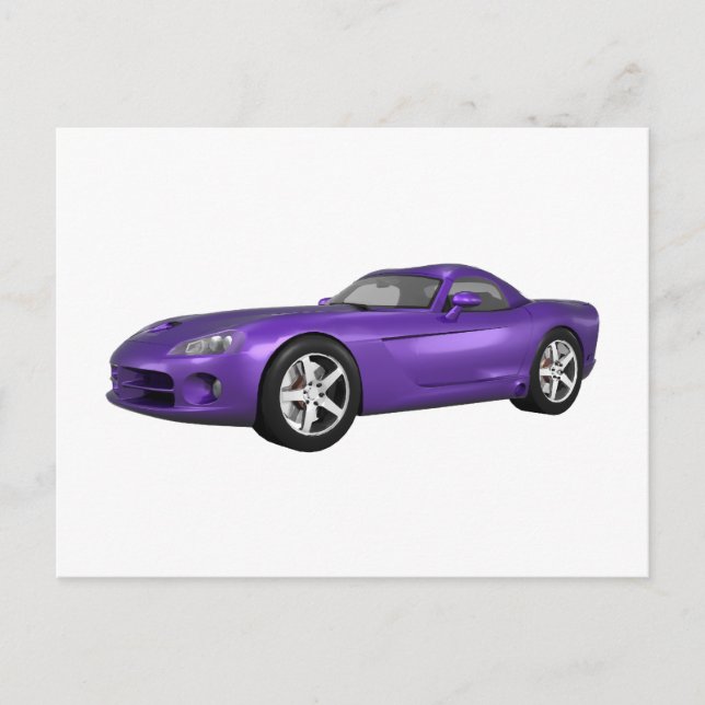 Postal Coche muscular Viper Hard-Top: Acabado púrpura (Anverso)