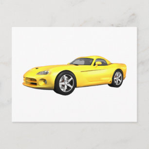 Postal Coche músculo Viper duro: Acabado amarillo: