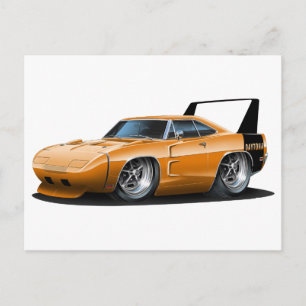 Postal Coche Naranja Dodge Daytona