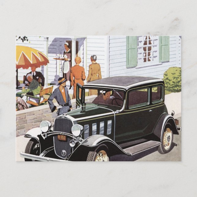 Postal Coche nuevo (Anverso)