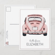 Coche Personalizado Clásico Vintage Rosa Bug Buggy