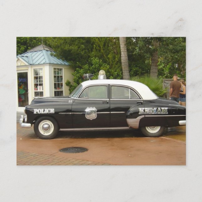 Postal 'Coche policía de 51 Chevrolet (Anverso)