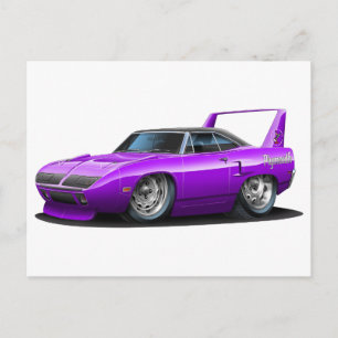 Postal Coche púrpura Plymouth Superbird 1970