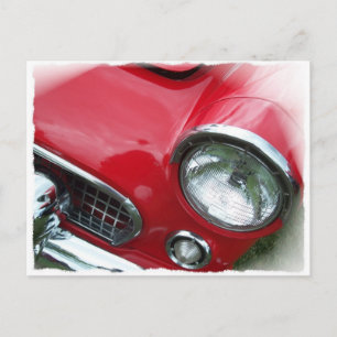 Postal Coche rojo
