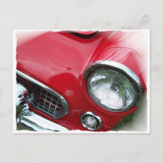 Postal Coche rojo