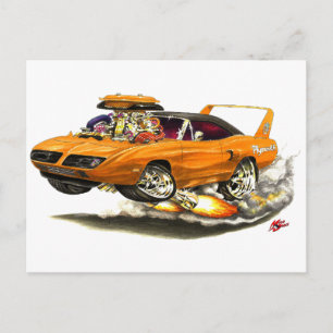 Postal Coche Superbird Naranja 1970
