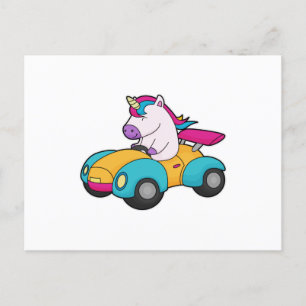 Postal Coche Unicornio